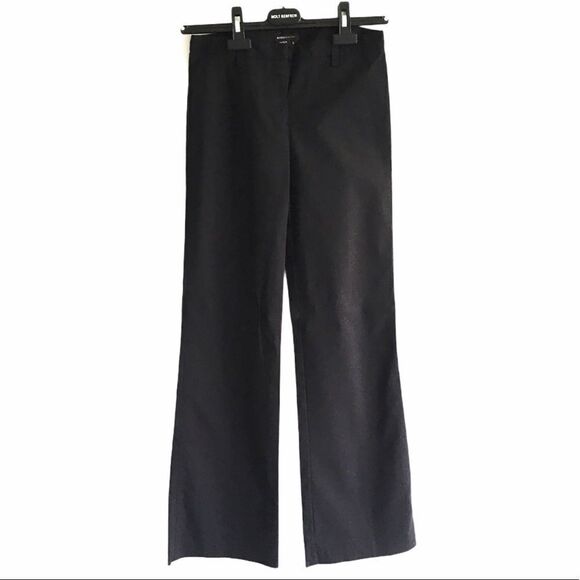 BCBGMAXAZRIA Low-Rise Wide Lightweight Pants Black 0 - Picture 1 of 3